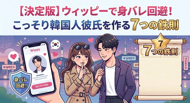 【決定版】ウィッピーで身バレ回避！こっそり韓国人彼氏を作る7つの鉄則　アイキャッチ